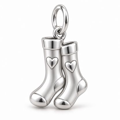 Nurse Compression Socks Dangle Charm polished silver concept