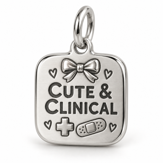 Cute & Clinical Engraved Charm polished silver concept