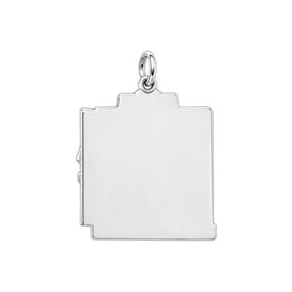 Nurse's Station Locker Charm Bracelet – Personalized Nurse Gift – back of the charm, engraving area