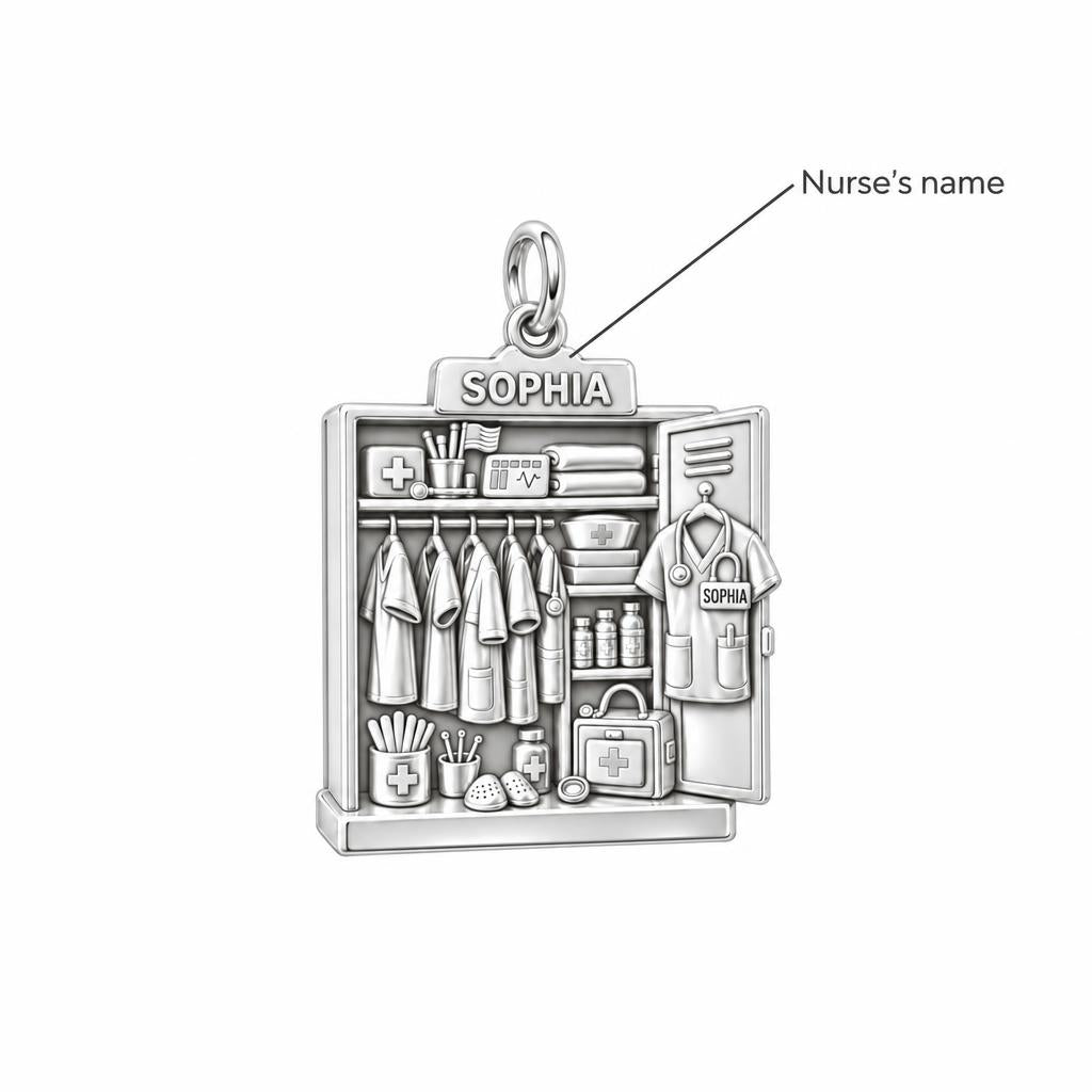 Nurse's Station Locker Charm Bracelet – Personalized Nurse Gift – personalization guide