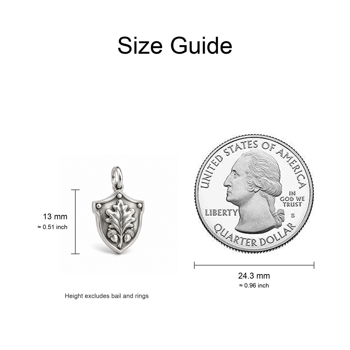 Oak Shield Charm — Size Guide | charm-topics-remaining-444-2026-09-14 | topic-013