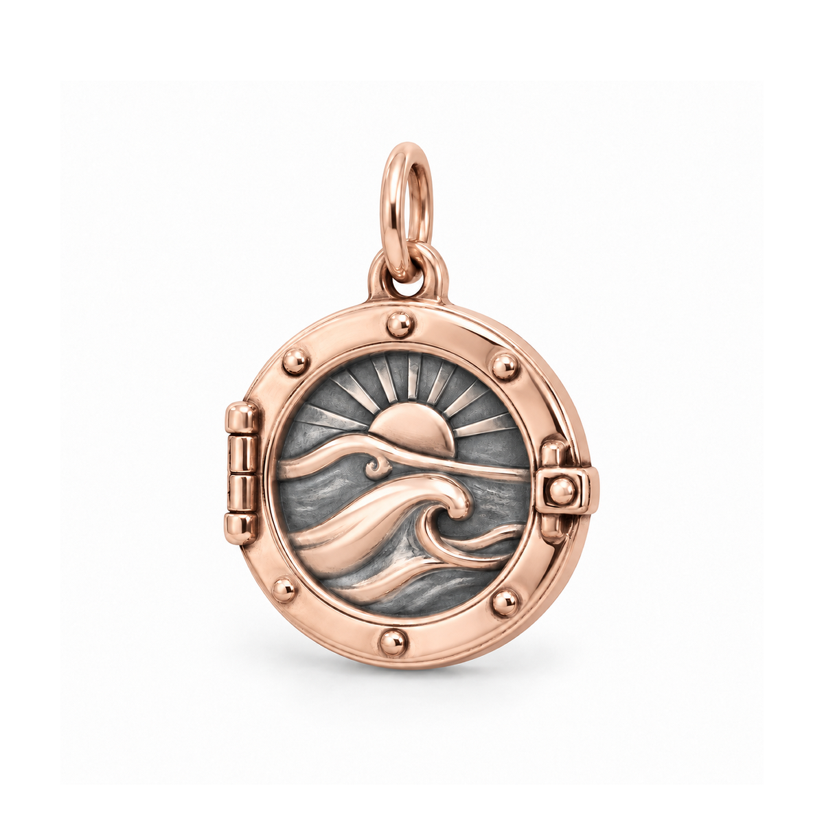 Ocean View Porthole Charm — Rose Gold | charm-topics-remaining-444-2026-09-14 | topic-323