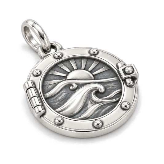 Ocean View Porthole Charm — Silver Super Macro | charm-topics-remaining-444-2026-09-14 | topic-323