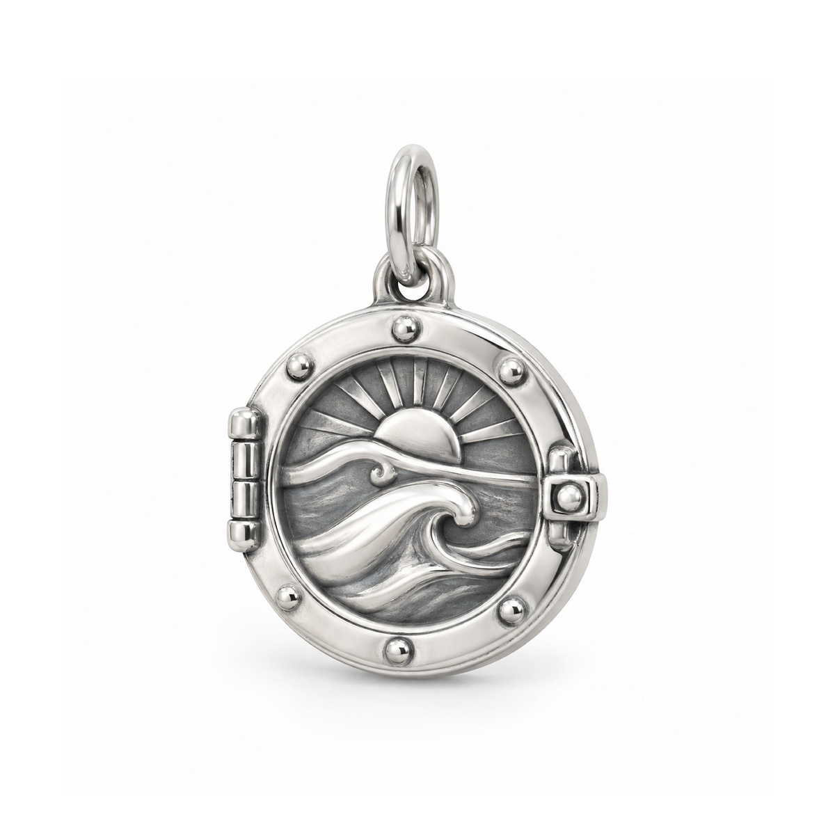 Ocean View Porthole Charm — Silver | charm-topics-remaining-444-2026-09-14 | topic-323