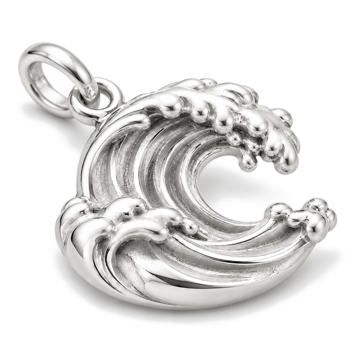 Ocean Wave Charm — Silver Super Macro | charm-topics-remaining-444-2026-09-14 | topic-016