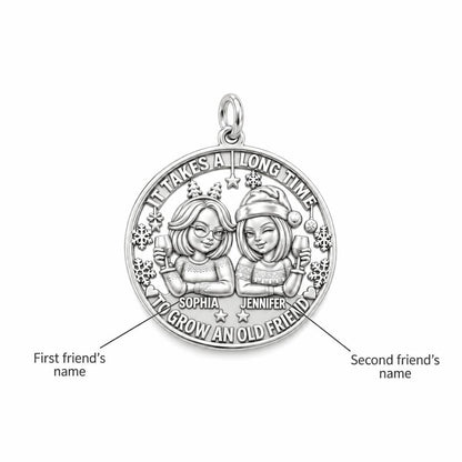 Old Friend Winter Toast Charm Bracelet – Personalized Bestie Gift – personalization guide