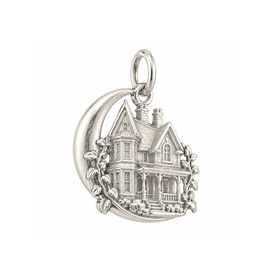 Old House and Moon Charm — Silver — 50-works-silver-20260916-47