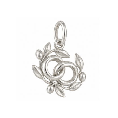 Olive Branch and Wedding Rings Charm — Silver — 50-works-silver-20260916-171
