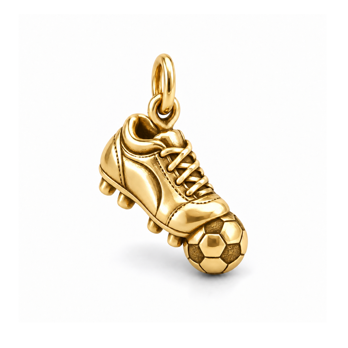 On the Ball Soccer Charm — Gold | charm-topics-remaining-444-2026-09-14 | topic-339