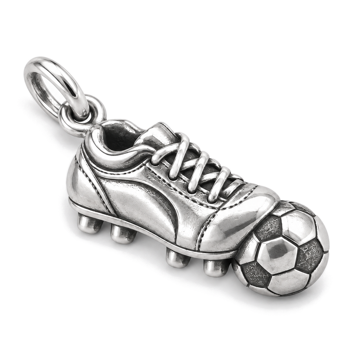 On the Ball Soccer Charm — Silver Super Macro | charm-topics-remaining-444-2026-09-14 | topic-339