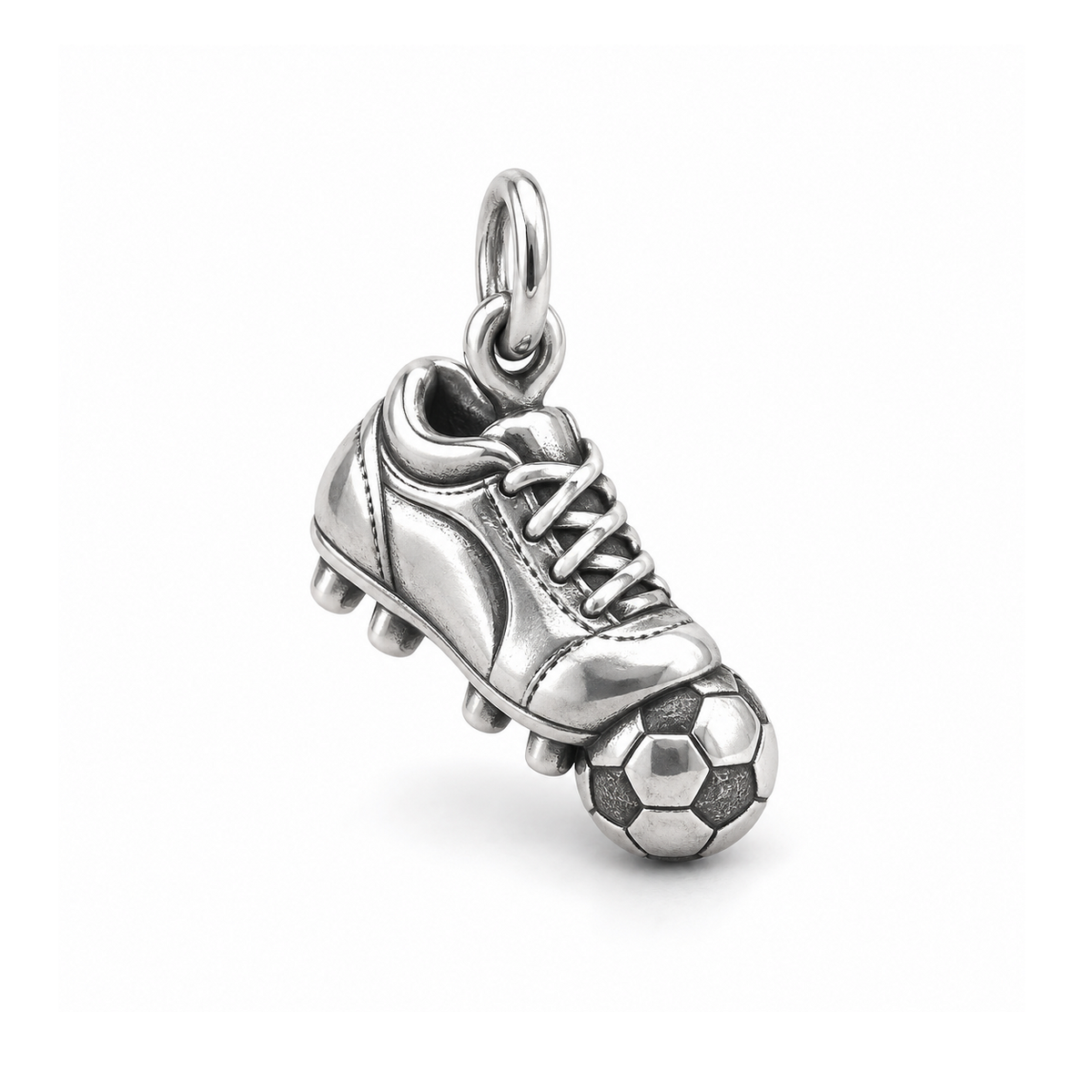 On the Ball Soccer Charm — Silver | charm-topics-remaining-444-2026-09-14 | topic-339