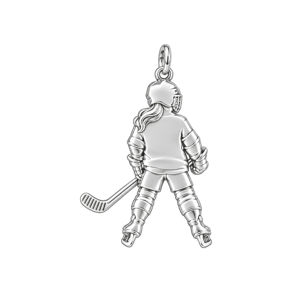 On The Ice Charm Bracelet – Personalized Hockey Mom Gift – back of the charm, engraving area