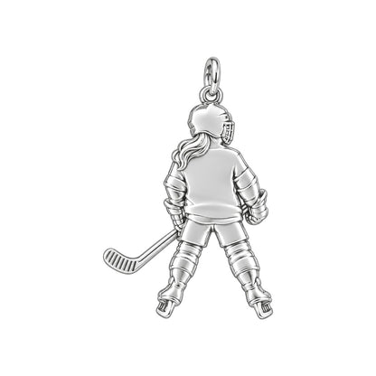 On The Ice Charm Bracelet – Personalized Hockey Mom Gift – back of the charm, engraving area