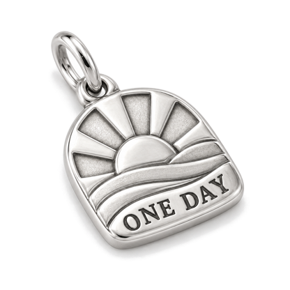 One Day At A Time Charm — Silver Super Macro | charm-topics-remaining-444-2026-09-14 | topic-300
