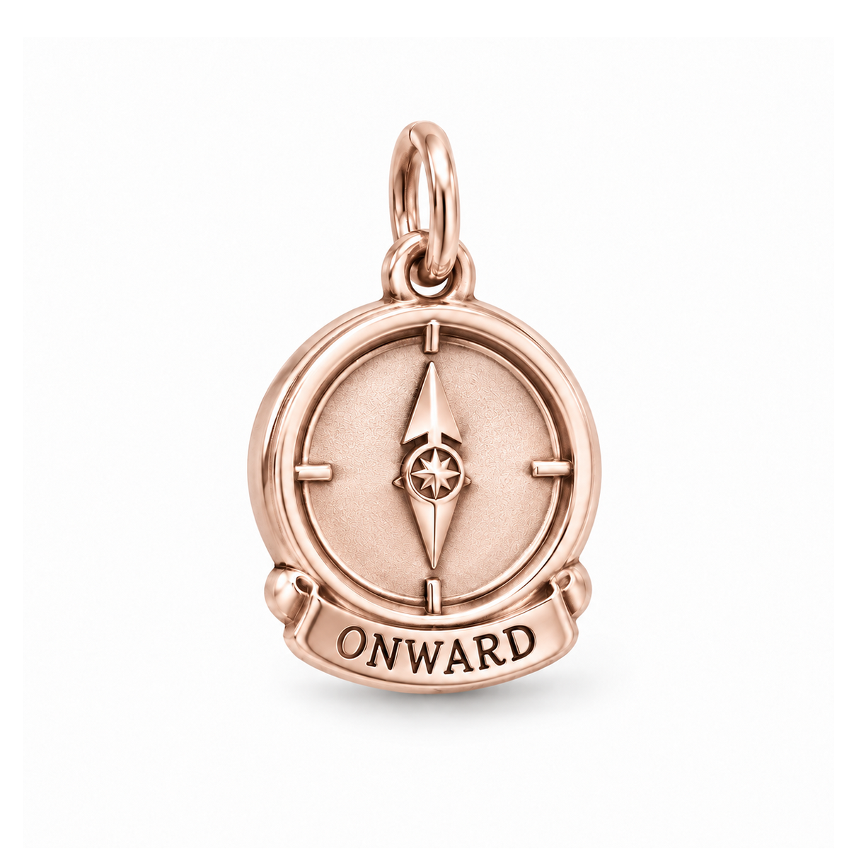Onward Compass Charm — Rose Gold | charm-topics-remaining-444-2026-09-14 | topic-298