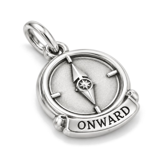 Onward Compass Charm — Silver Super Macro | charm-topics-remaining-444-2026-09-14 | topic-298