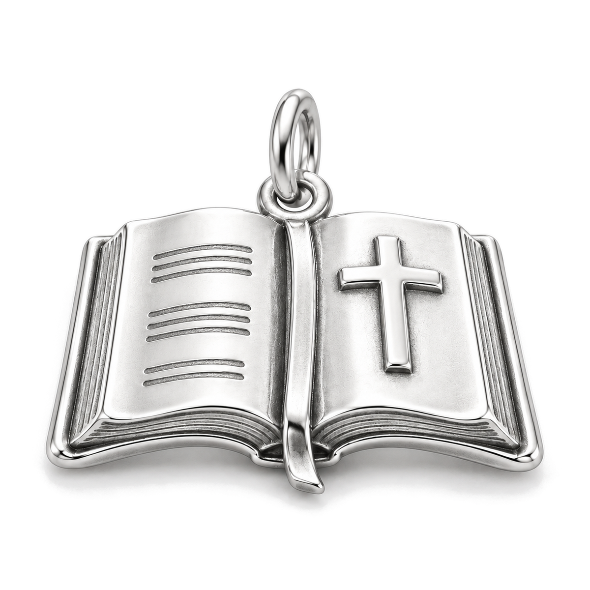Open Bible Charm — Silver Super Macro | charm-topics-remaining-444-2026-09-14 | topic-208