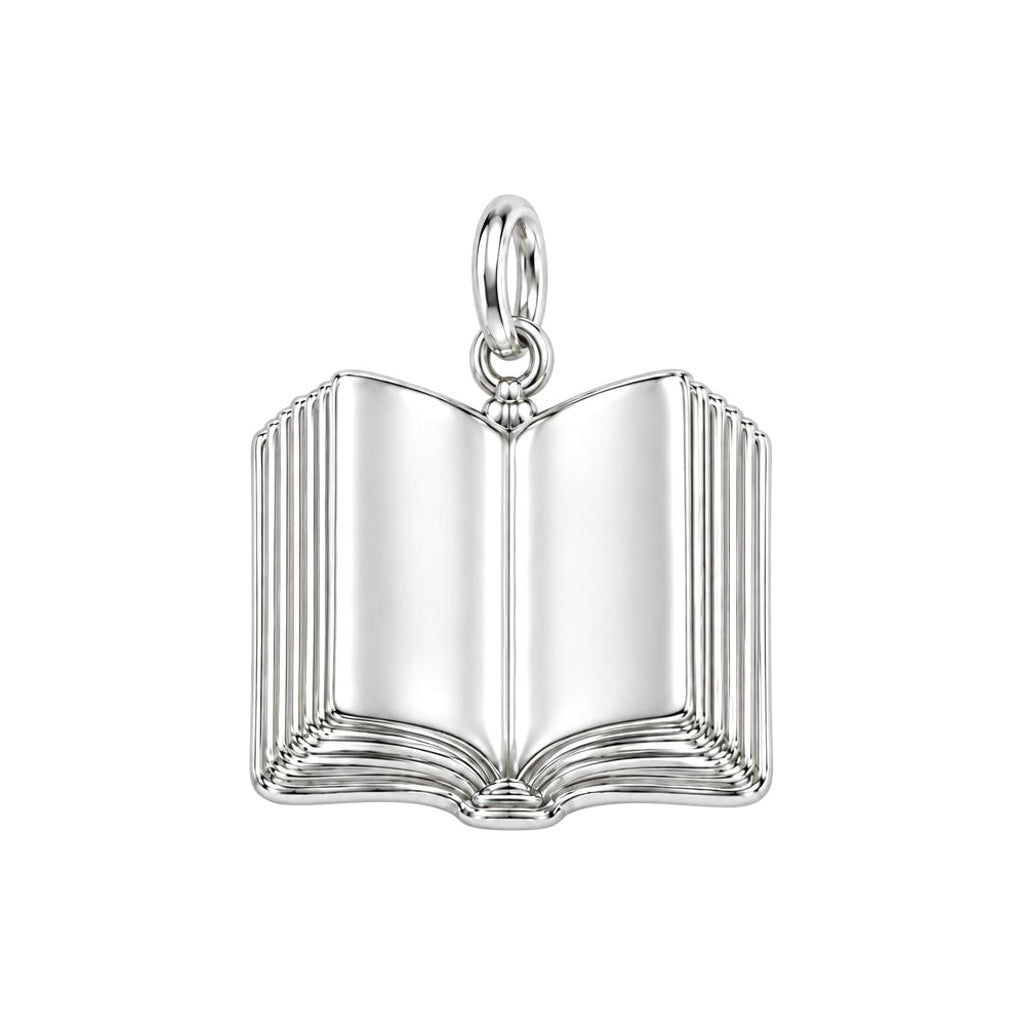 Open Bible Grace Charm Bracelet – Personalized Priest Gift – back of the charm, engraving area