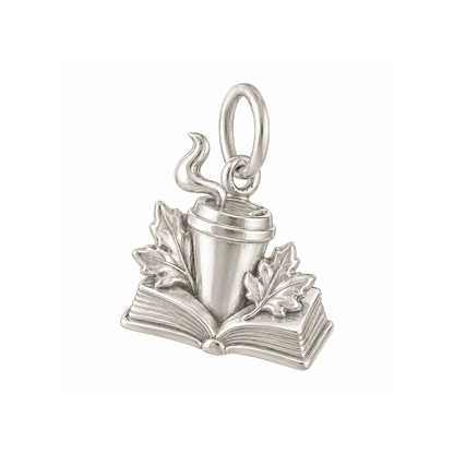 Open Book and Large Coffee Cup Charm — Silver — 50-works-silver-20260916-6