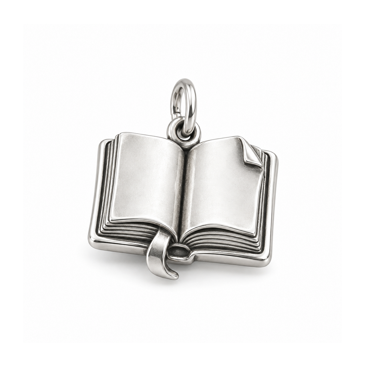 Open Book Charm — Silver | charm-topics-remaining-444-2026-09-14 | topic-103