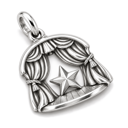 Opening Night Star Charm — Silver Super Macro | charm-topics-remaining-444-2026-09-14 | topic-236