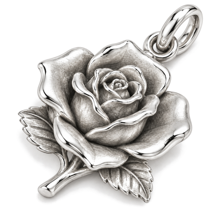 Opening Rose Charm — Silver Super Macro | charm-topics-remaining-444-2026-09-14 | topic-172