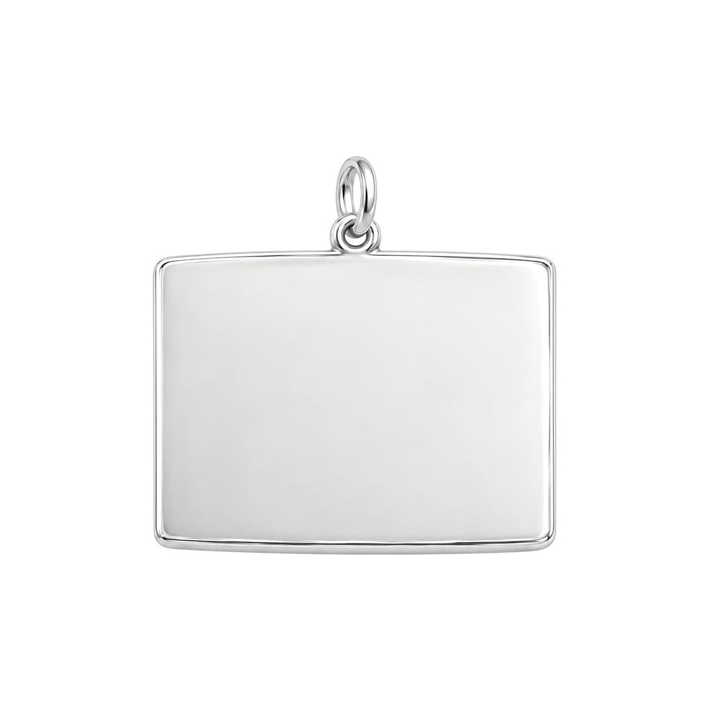 Our Happy Place Charm Bracelet – Personalized Couple Gift – back of the charm, engraving area