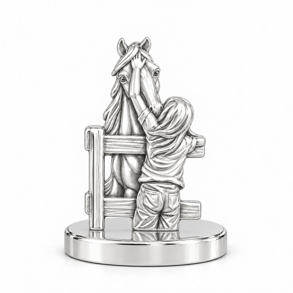 Over the Fence Bond Keepsake Plaque – silver, front view