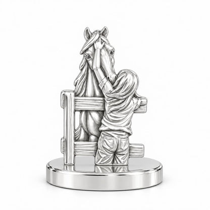 Over the Fence Bond Keepsake Plaque – silver, front view