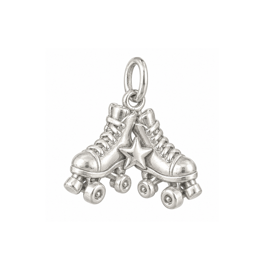 Pair of Roller Skates Charm — Silver — 50-works-silver-20260916-98
