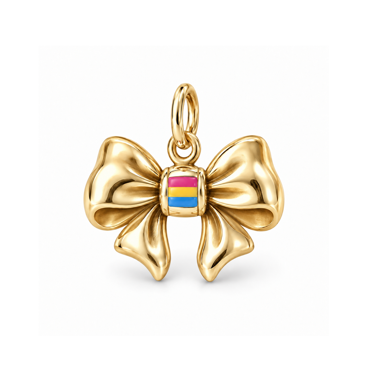 Pan Pride Bow Charm — Gold | charm-topics-remaining-444-2026-09-14 | topic-309