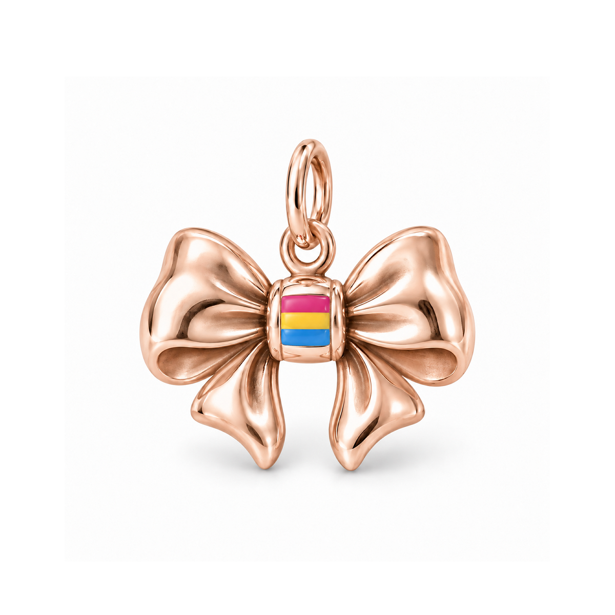 Pan Pride Bow Charm — Rose Gold | charm-topics-remaining-444-2026-09-14 | topic-309