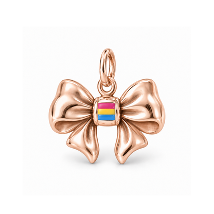 Pan Pride Bow Charm — Rose Gold | charm-topics-remaining-444-2026-09-14 | topic-309