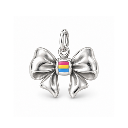 Pan Pride Bow Charm — Silver | charm-topics-remaining-444-2026-09-14 | topic-309