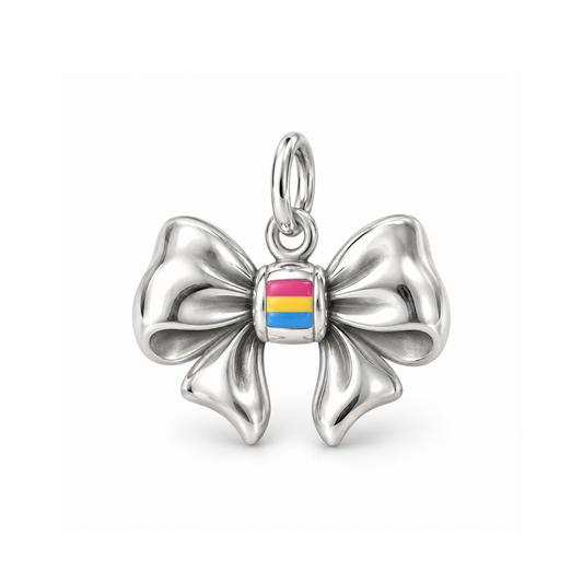 Pan Pride Bow Charm — Silver | charm-topics-remaining-444-2026-09-14 | topic-309