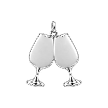 Partners in Wine Charm Bracelet – Personalized Bestie Gift – back of the charm, engraving area