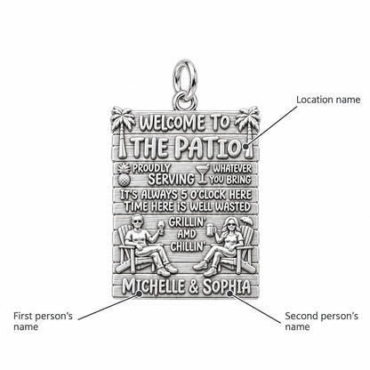 Patio Paradise Charm Bracelet – Personalized Couple Gift – personalization guide
