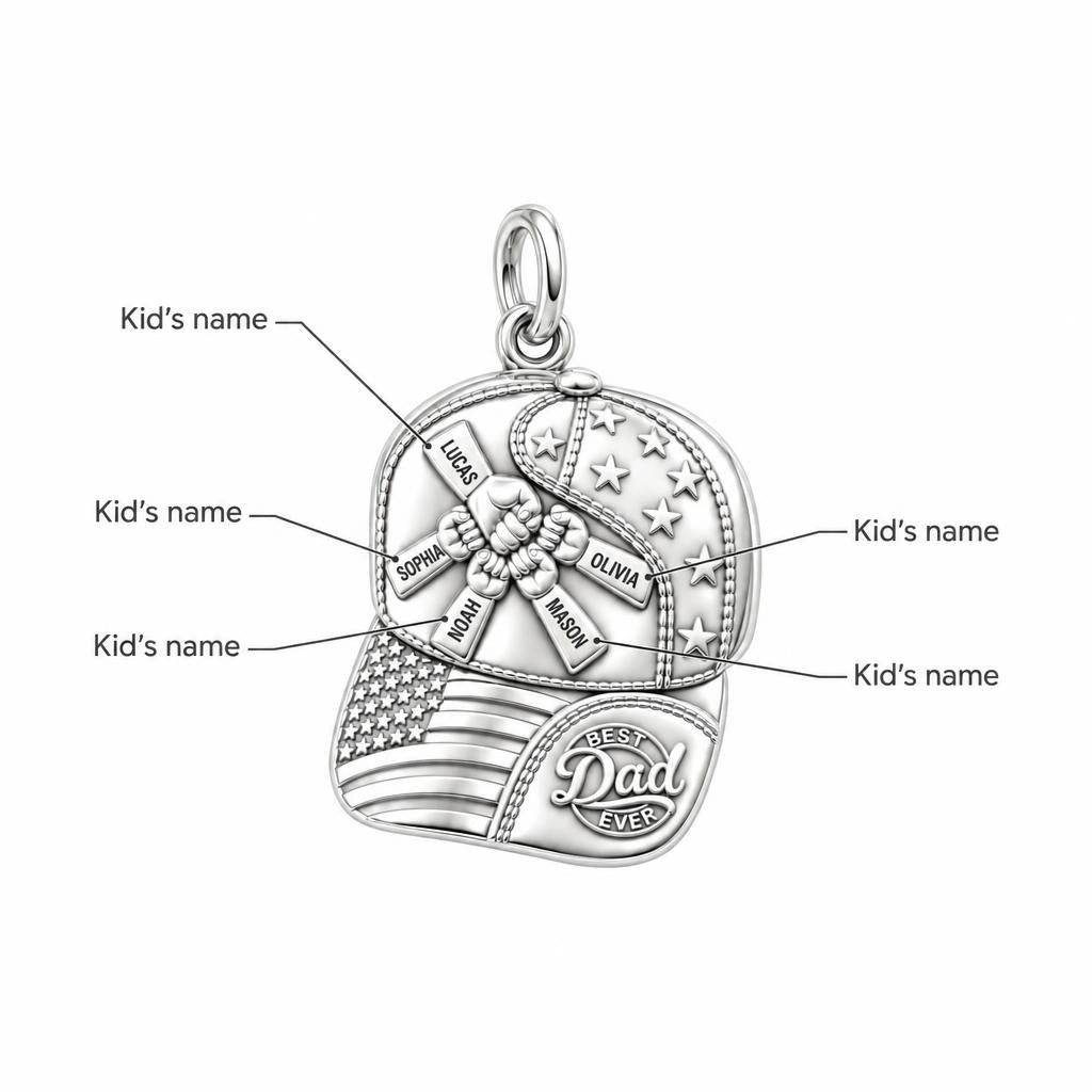 Patriot Dad Fist Bump Charm Bracelet – Personalized Dad Gift – personalization guide