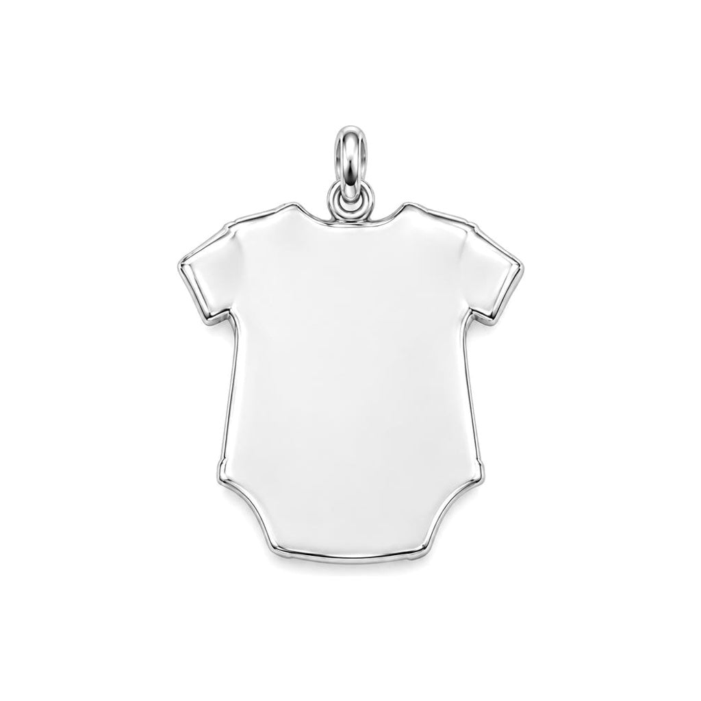 Patriotic Baby Onesie Charm Bracelet – Personalized Mom Gift – back of the charm, engraving area