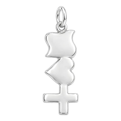 Patriotic Faith and Love Charm and Polyester Cord Bracelet Set