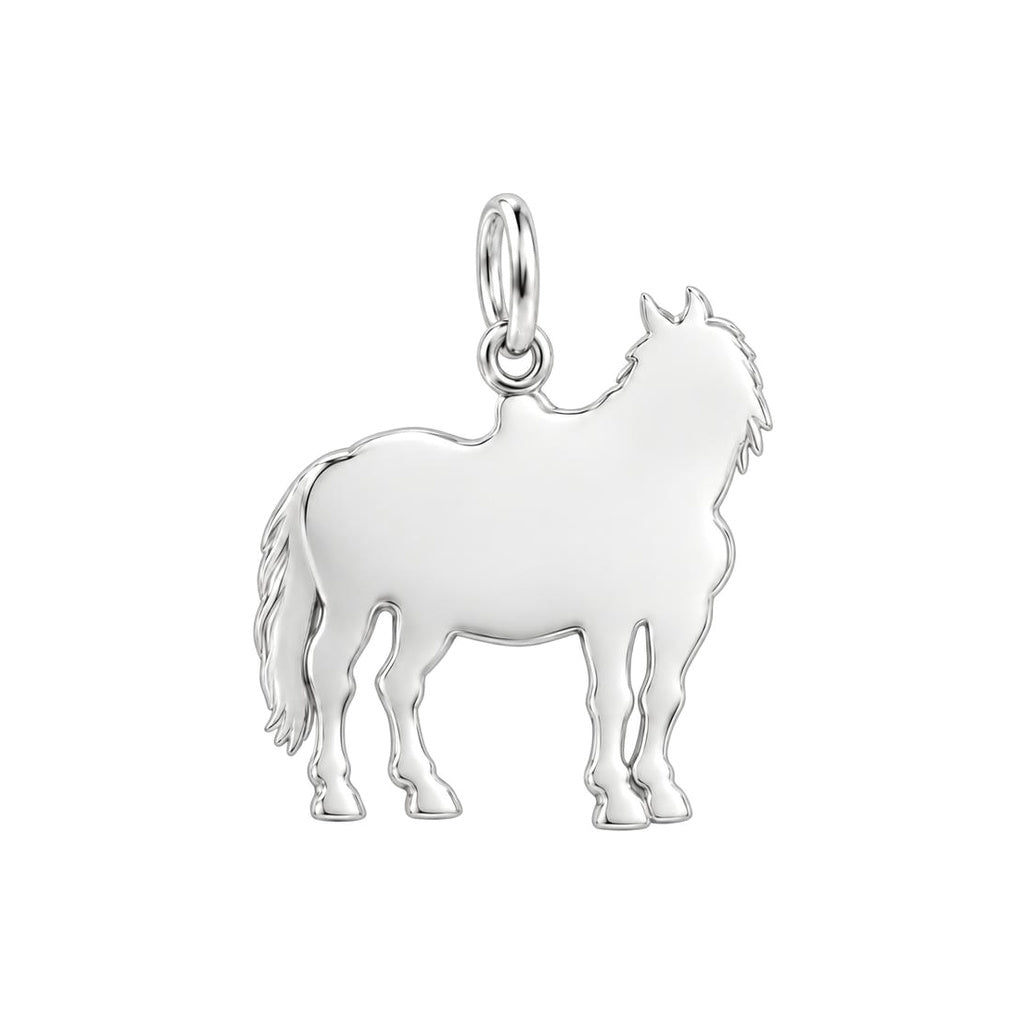 Patriotic Spirit Horse Charm Bracelet Set – back of the charm, engraving area