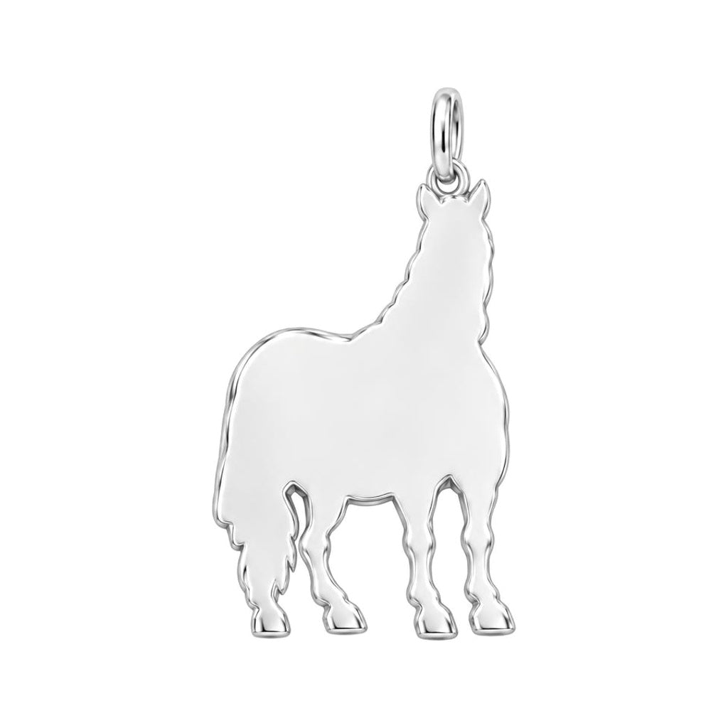 Patriotic Spirit Horse Charm Keychain – back of the charm, engraving area
