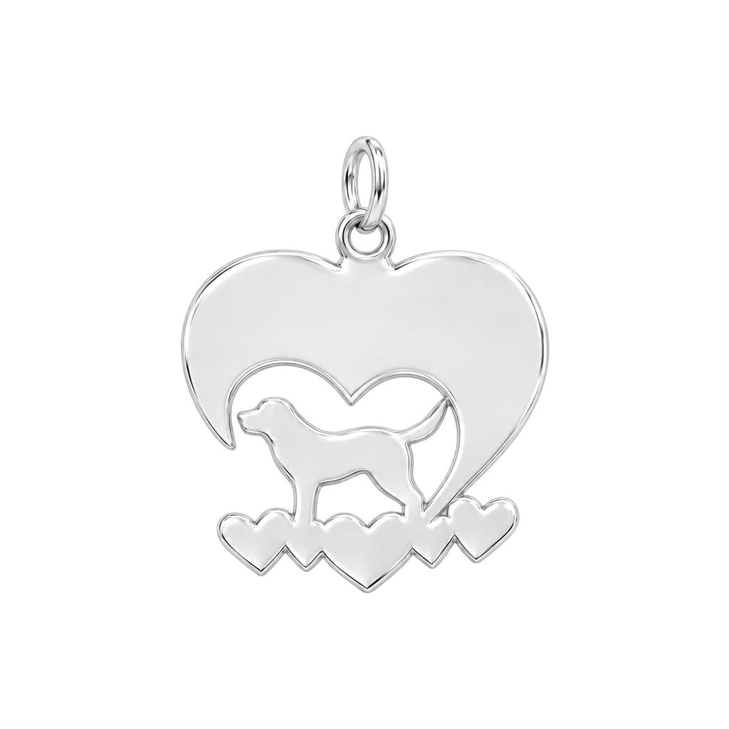 Paw Prints On My Heart Charm Bracelet – Personalized Pet Gift – back of the charm, engraving area
