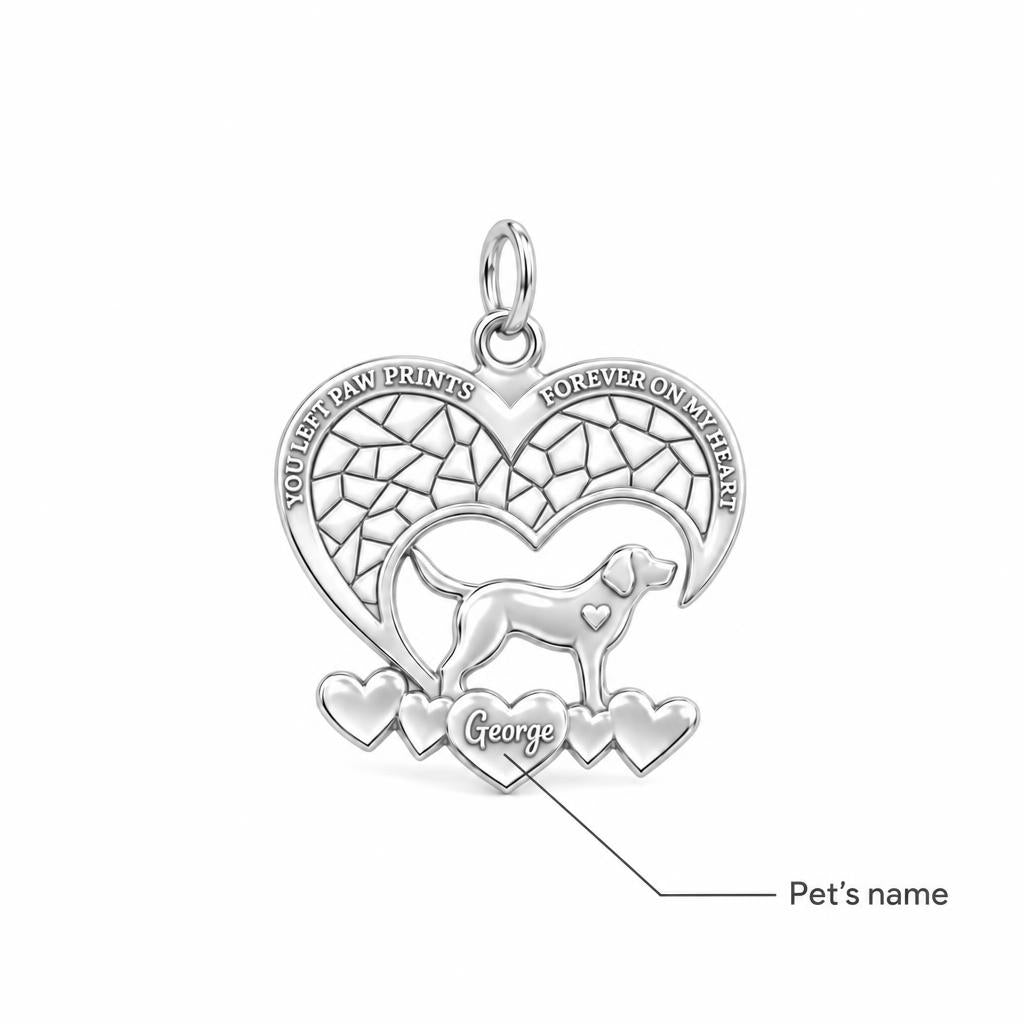 Paw Prints On My Heart Charm Bracelet – Personalized Pet Gift – personalization guide
