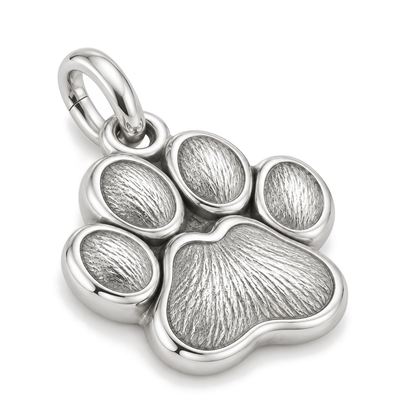 Pawprint Keepsake Charm — Silver Super Macro | charm-topics-remaining-444-2026-09-14 | topic-362