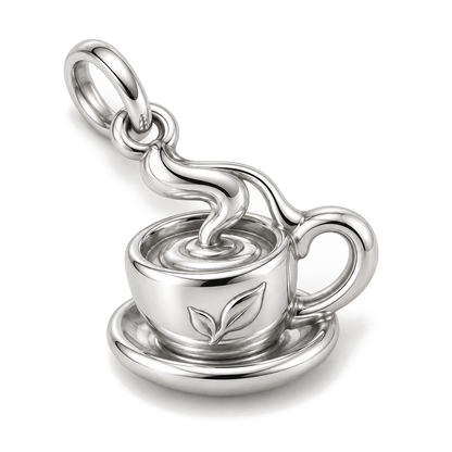 Peaceful Tea Charm — Silver Super Macro | charm-topics-remaining-444-2026-09-14 | topic-331