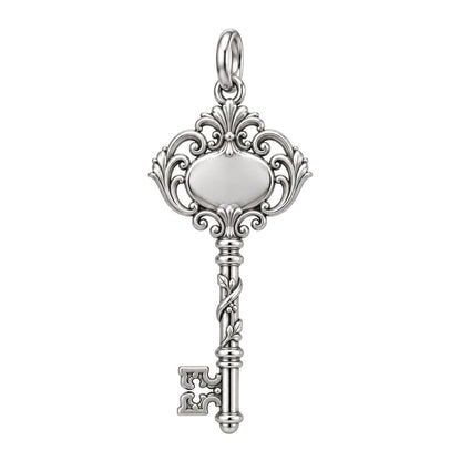 Pemberley Estate Key Charm Bracelet Set – back of the charm, engraving area