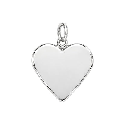 Pepperoni Pizza Heart Charm Bracelet – Personalized Foodie Gift – back of the charm, engraving area