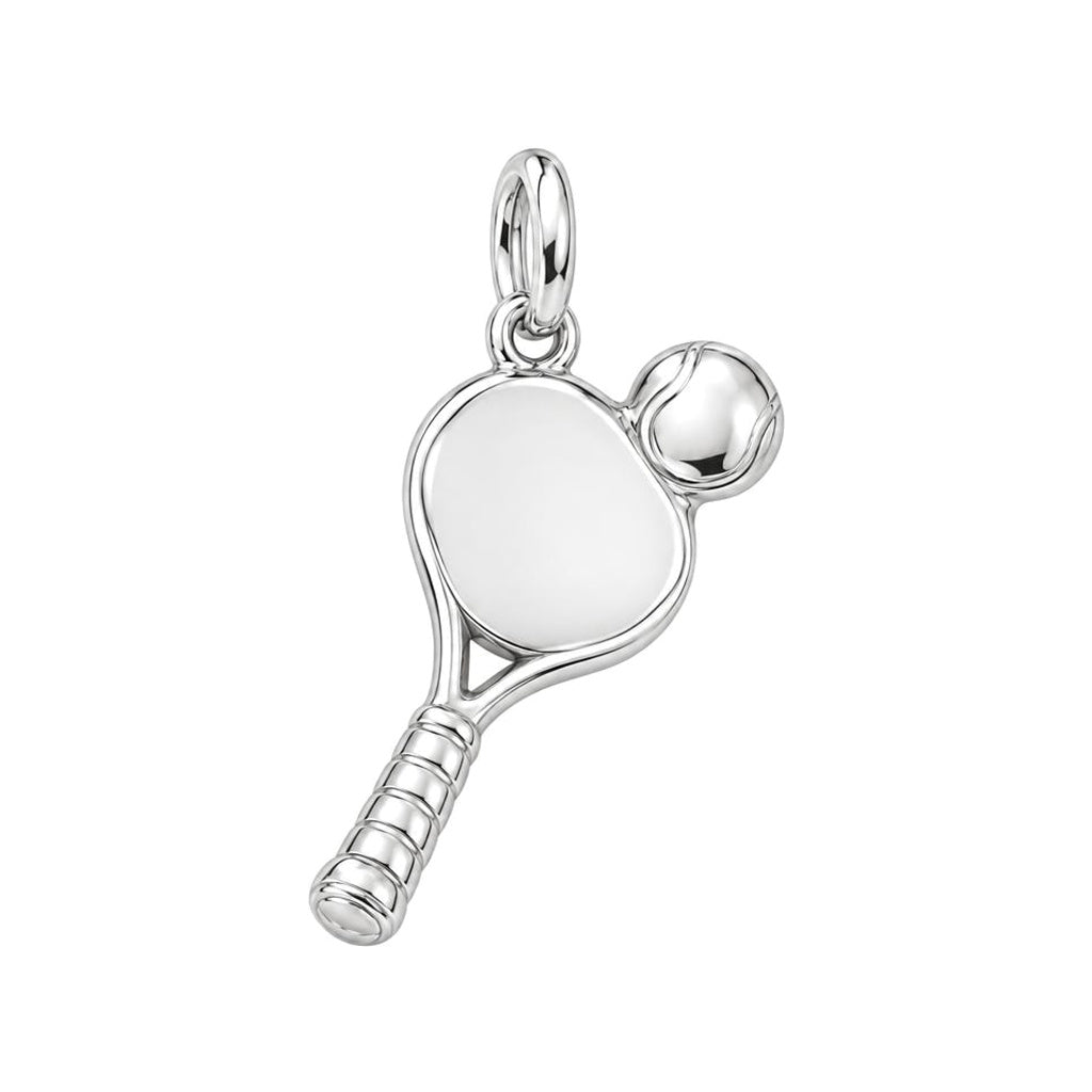 Perfect Match Tennis Charm Bracelet – Personalized Athlete Gift – back of the charm, engraving area