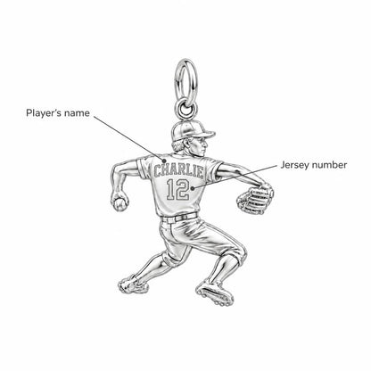 Personalized Baseball Pitcher Charm – personalization guide